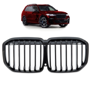 Kühlergrill SET Einzelsteg Schwarz glanz für BMW X7 G07 Vorfacelift ab 2019-2022