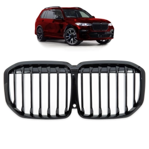 Kühlergrill SET Einzelsteg Schwarz glanz für...
