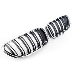 Doppelsteg Kühlergrill SET Chrom Schwarz glanz für BMW 6er F06 F12 ab 2011-2018