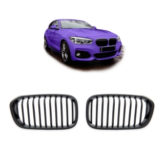 Sport Einzelsteg Kühlergrill Schwarz matt für BMW 1er (F20 F21) ab 2015-2019
