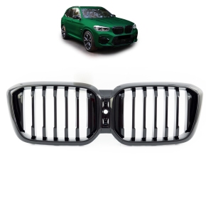 Kühlergrill SET Einzelsteg Schwarz glanz für BMW X3 G01 X4 G02 LCI ab 2011-2018