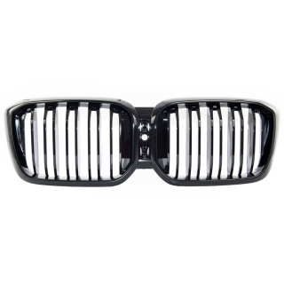 Doppelsteg Kühlergrill SET Schwarz glanz für BMW X3 G01 X4 G02 LCI ab 2021-2025