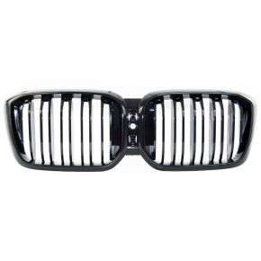 Doppelsteg Kühlergrill SET Schwarz glanz für BMW X3 G01 X4 G02 LCI ab 2021-2025