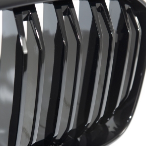 Doppelsteg Kühlergrill SET Schwarz glanz für BMW X3 G01 X4 G02 LCI ab 2021-2025
