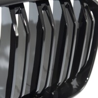 Doppelsteg Kühlergrill SET Schwarz glanz für BMW X