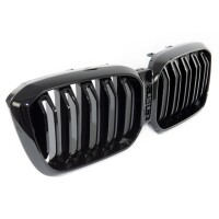 Doppelsteg Kühlergrill SET Schwarz glanz für BMW X