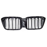 Doppelsteg Kühlergrill SET Schwarz glanz für BMW X