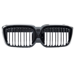 Doppelsteg Kühlergrill SET Schwarz glanz für BMW IX3 G08 ab 2021-2025
