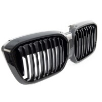 Doppelsteg Kühlergrill SET Schwarz glanz für BMW I