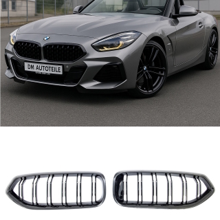 Set Sport Doppelsteg Kühlergrill Schwarz glanz Grill für BMW Z4 (G29) ab 2018
