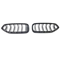 Set Sport Doppelsteg Kühlergrill Schwarz glanz Grill f&