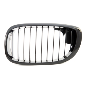 Einzelsteg Kühlergrill Schwarz glanz für BMW 3er E46 Coupe Cabrio LCI ab 2003
