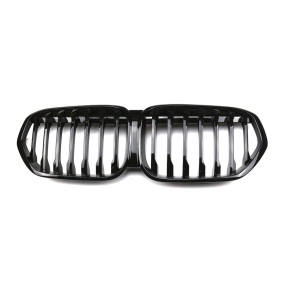 Einzelsteg Kühlergrill SET Schwarz glanz für BMW X1 (F48) Facelift ab 2019-2022