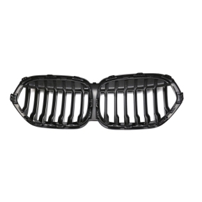 Einzelsteg Kühlergrill SET Schwarz glanz für BMW X1 (F48) Facelift ab 2019-2022