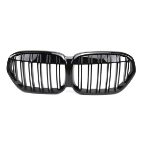 Doppelsteg Kühlergrill SET Schwarz glanz für BMW X1 (F48) Facelift ab 2019-2022
