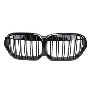 Doppelsteg Kühlergrill SET Schwarz glanz für...