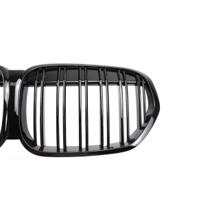 Doppelsteg Kühlergrill SET Schwarz glanz für BMW X1 (F48) Facelift ab 2019-2022