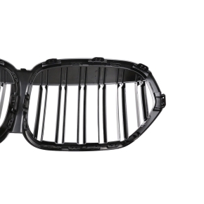 Doppelsteg Kühlergrill SET Schwarz glanz für BMW X1 (F48) Facelift ab 2019-2022