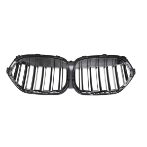 Doppelsteg Kühlergrill SET Schwarz glanz für BMW X1 (F48) Facelift ab 2019-2022