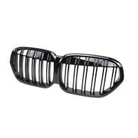 Doppelsteg Kühlergrill SET Schwarz glanz für BMW X
