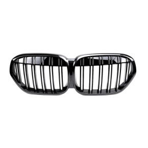 Doppelsteg Kühlergrill SET Carbon Schwarz für...