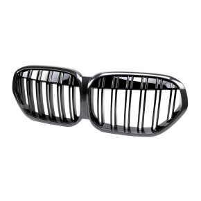 Doppelsteg Kühlergrill SET Carbon Schwarz für BMW X1 (F48) Facelift ab 2019-2022