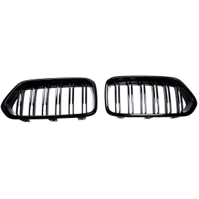 Sport Doppelsteg Kühlergrill Schwarz glanz für...