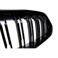 Sport Doppelsteg Kühlergrill Schwarz glanz für BMW