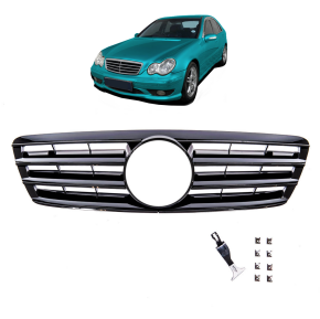 Sport Kühlergrill Schwarz glanz für Mercedes...