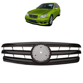 Sport Kühlergrill Schwarz glanz für Mercedes...
