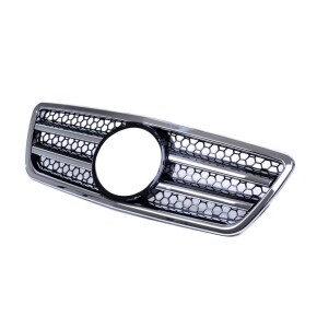 Sport Kühlergrill Chrom Schwarz für Mercedes Benz E-Klasse (W210) ab 1997-2002