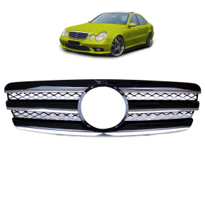 Sport Kühlergrill Schwarz Chrom für Mercedes...