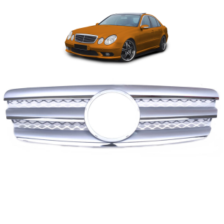 Kühlergrill Kühlergitter Chrom Silber für Mercedes E-Klasse (W211 S211) ab 02-06