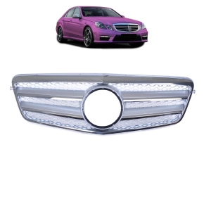 Sport Kühlergrill Silber Chrom für Mercedes...
