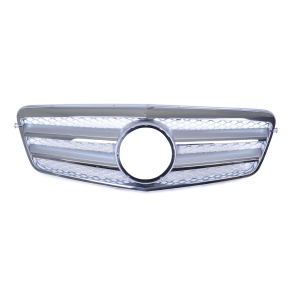 Sport Kühlergrill Silber Chrom für Mercedes Benz E-Klasse (W212) ab 2009-2013
