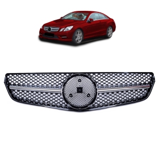 Sport Kühlergrill Schwarz Chrom für Mercedes Benz E-Klasse (C207) ab 2009-2013