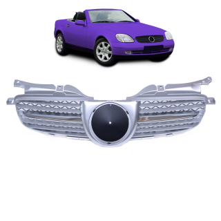 Kühlergrill Kühlergitter Chrom Silber für Mercedes SLK (R170) ab 1996-2004