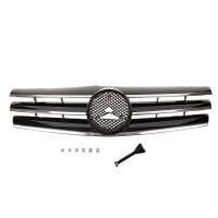 Sport Kühlergrill Schwarz Chrom für Mercedes Benz 