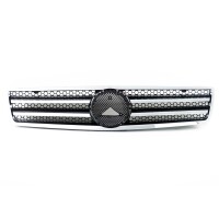 Sport Kühlergrill Chrom Schwarz glanz für Mercedes