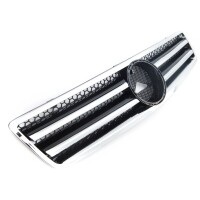 Sport Kühlergrill Chrom Schwarz glanz für Mercedes
