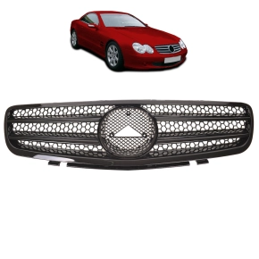 Kühlergrill Kühlergitter Schwarz glanz für...