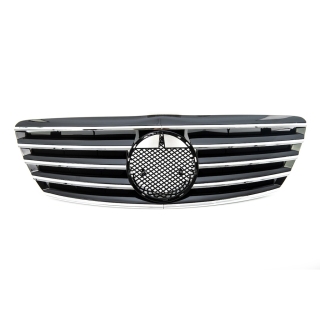 Kühlergrill -Gitter Schwarz Chrom für Mercedes S-Klasse (W220) Facelift ab 02-05
