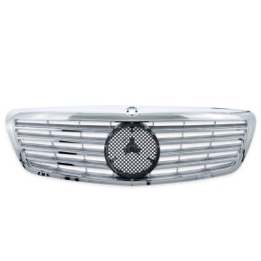 Sport Kühlergrill Chrom Silber für Mercedes Benz S-Klasse (W221) ab 2005-2006