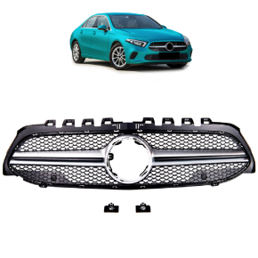 Kühlergrill Kühlergitter Schwarz Chrom für...