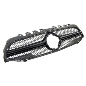 Kühlergrill -Gitter Schwarz für Mercedes A-Klasse W177 V177 mit Kamera ab 18-22