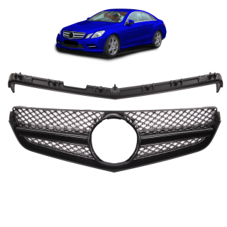 Kühlergrill Gitter Schwarz glanz für Mercedes E-Klasse C207 A207 ab 09-13