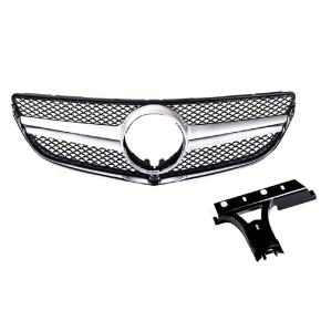 Kühlergrill Gitter Silber Schwarz für Mercedes E-Klasse C207 A207 ab 2013-2016