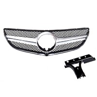 Kühlergrill Gitter Silber Schwarz für Mercedes E-K