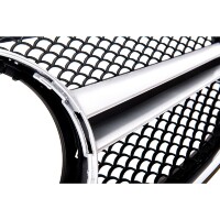 Kühlergrill Gitter Silber Schwarz für Mercedes E-K