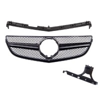 Kühlergrill Gitter Schwarz glanz für Mercedes E-Kl